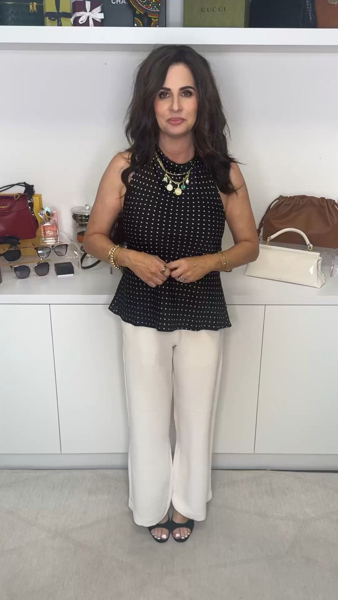This is a great fun summer look. Polka dot is beautiful. Wearing a sm , pants XS short .

#LTKOver40 #LTKPetite #LTKSaleAlert