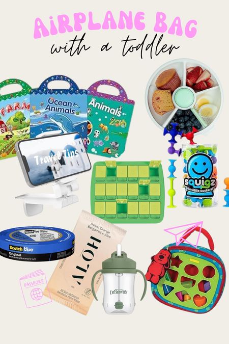 Traveling with a toddler airplane bag must haves! The green snack tray matching game was the biggest hit, as well as the painters tape and the phone mount!

#LTKtravel #LTKkids #LTKfamily