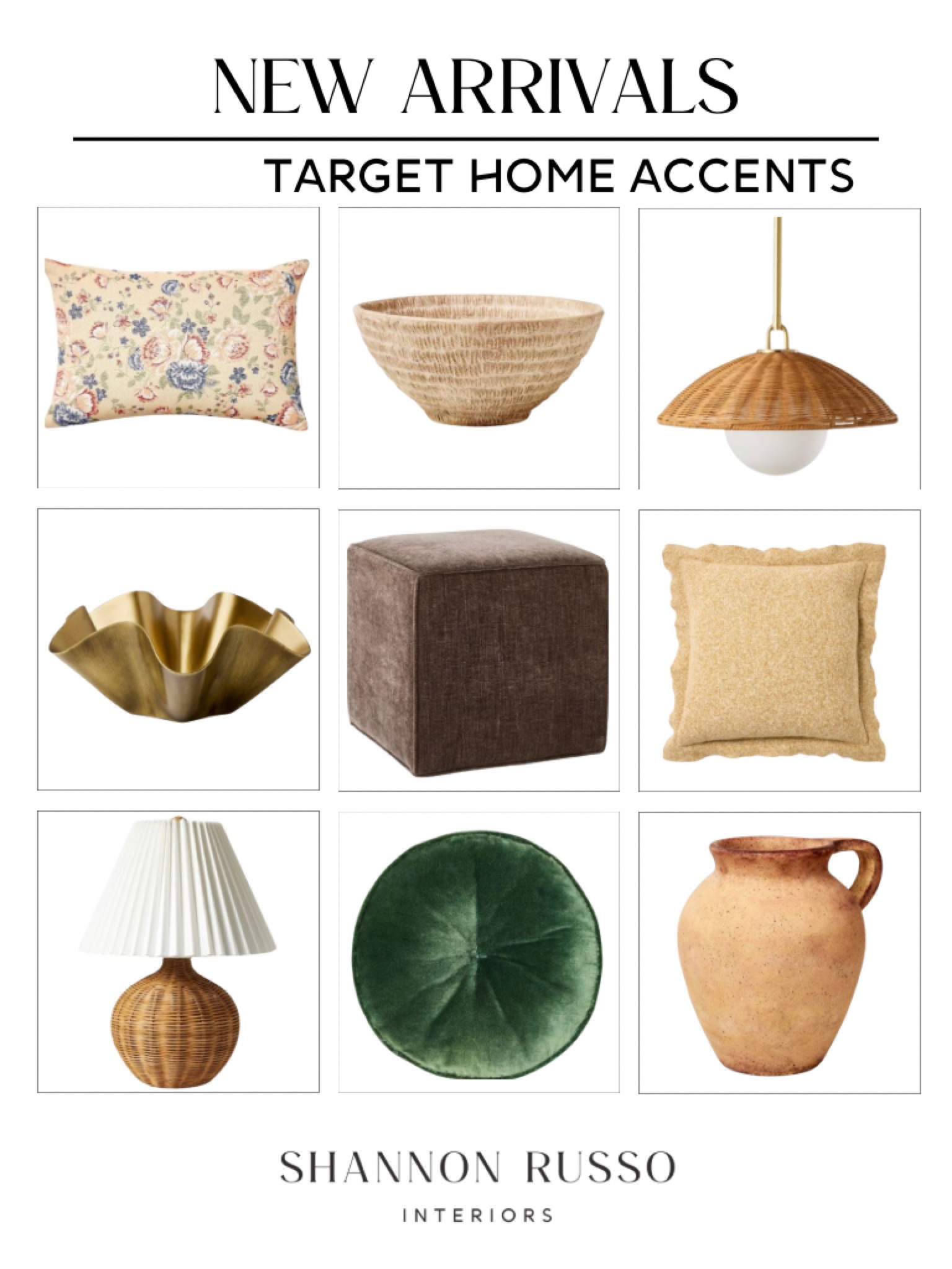 Target home decor from Studio McGee & Hearth & Hand by Magnolia!

Pillow, patterned pillow, lumbar pillow, ruffled pillow, accent pillow, round pillow, pendant light, decorative bowl, ottoman, cube, foot rest, lamp, table lamp, rattan lamp, vessel, vase, organic decor, affordable home finds, interior designer finds

#LTKfindsunder50 #LTKhome #LTKfindsunder100