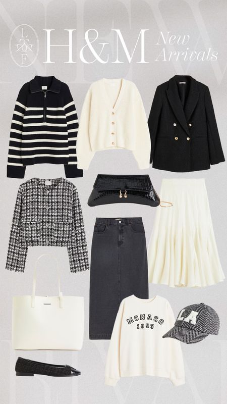 H&M new arrivals. Black and white outfits. Fall and winter outfits. Workwear  

#LTKSeasonal #LTKunder100 #LTKworkwear