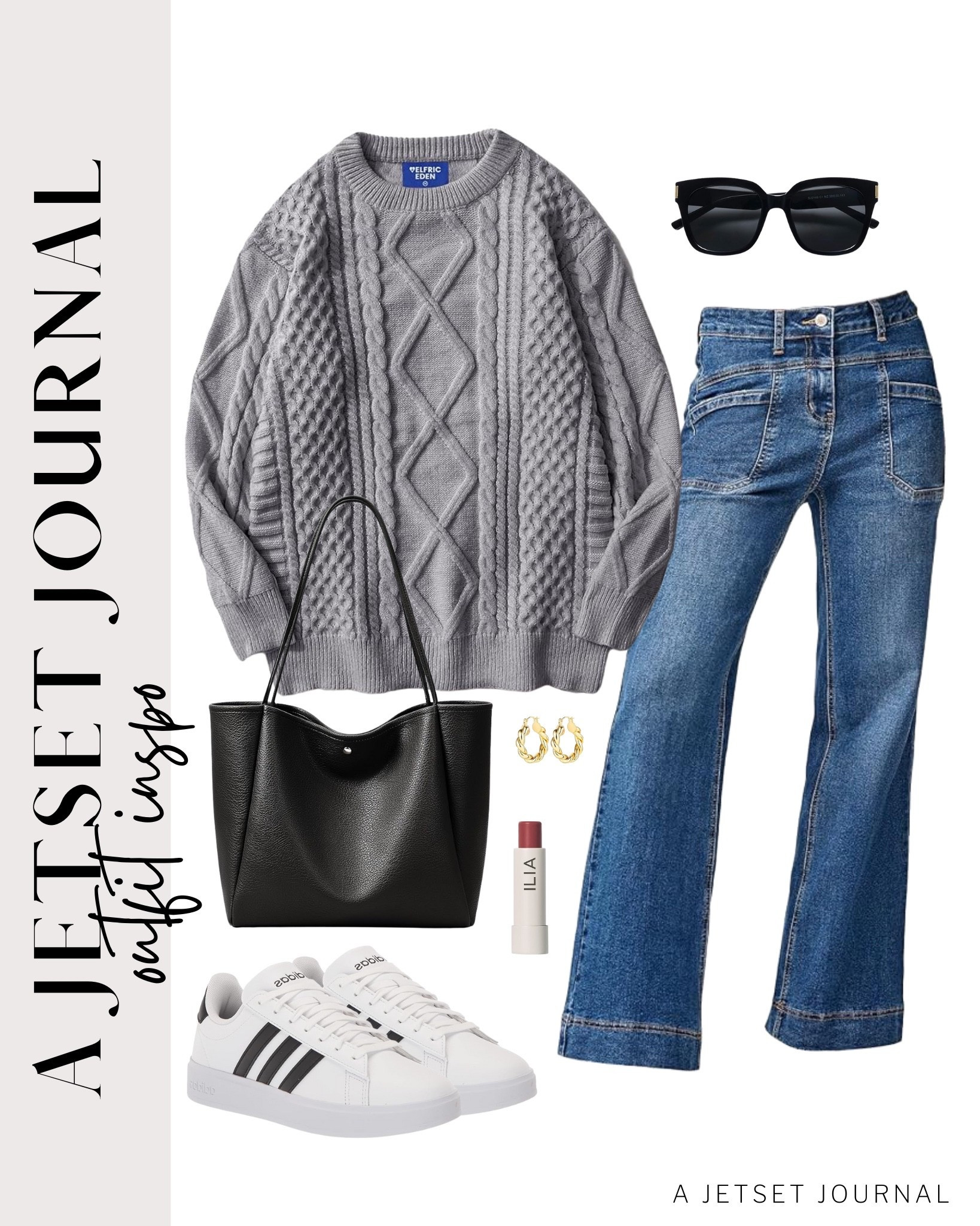 Here's an easy and affordable way to style your sweater and jeans!
ilia lip balm, gold earrings set, high waisted wide leg jeans, trendy look, viral products, casual outfit idea, how to style, ways to style, amazon fashion, affordable style, shoe inspo, fall outfit, fall style

#LTKU #LTKStyleTip #LTKSeasonal