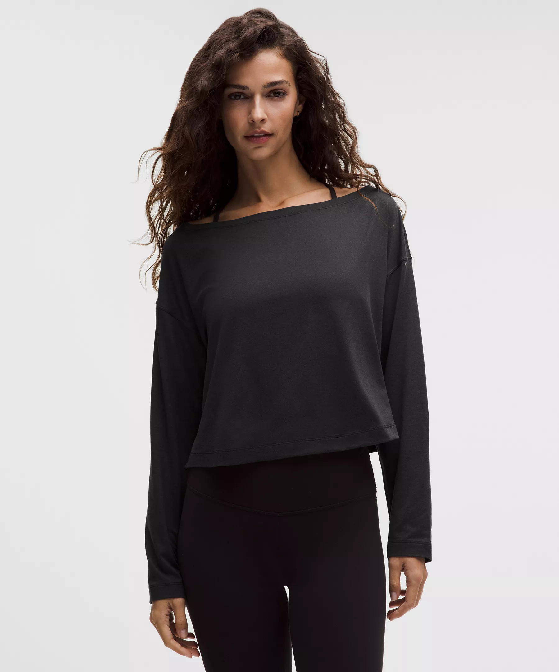 Softy Suedey Relaxed Boatneck Long-Sleeve Shirt | Lululemon (US)