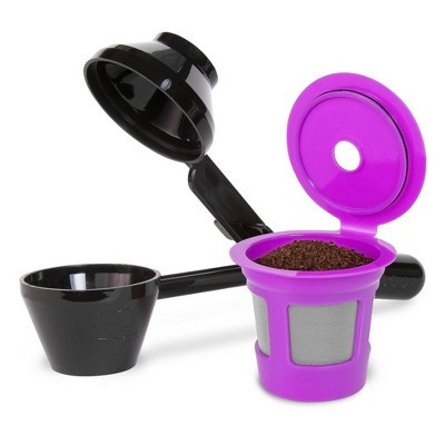 Perfect Pod Single-Serve Value Pack Reusable Filter Cup & EZ Scoop: Reusable Kcup Pod, Coffee Filters, Pink | Target