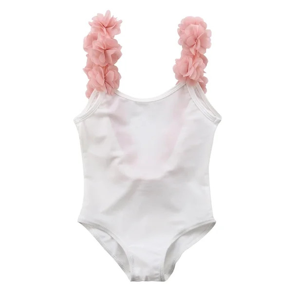 Styles I Love Toddler Kid Girls 3D Flower Straps Backless One-Piece Solid Color Swimsuit Beach Ba... | Walmart (US)