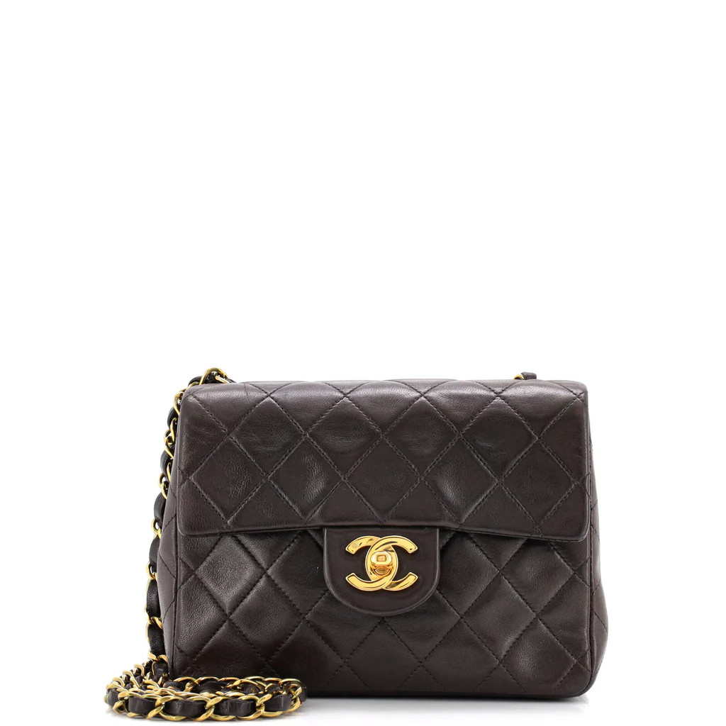 Vintage Square Classic Single Flap Bag Quilted Lambskin Mini | Rebag