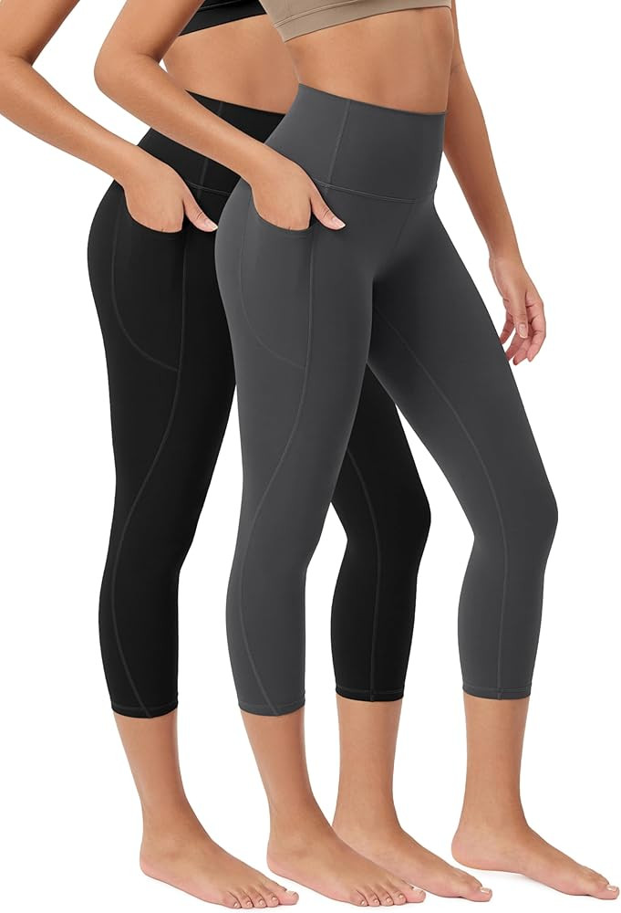 ODODOS 2-Pack Buttery Soft Lounge Yoga Leggings with Pockets for Women 23" / 25" / 28" High Waist... | Amazon (US)