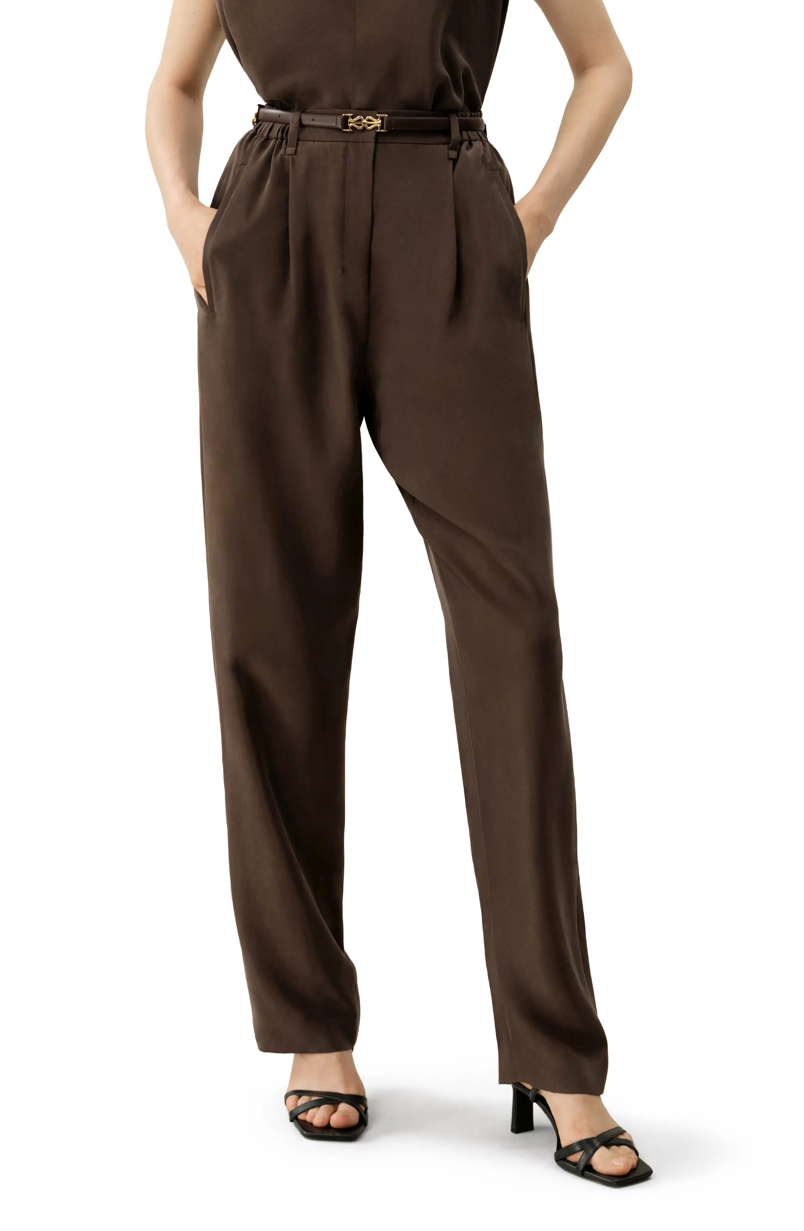 Lilysilk Women's Sand-Washed Silk Habotai Barrel Pants (Women) | Nordstrom | Nordstrom