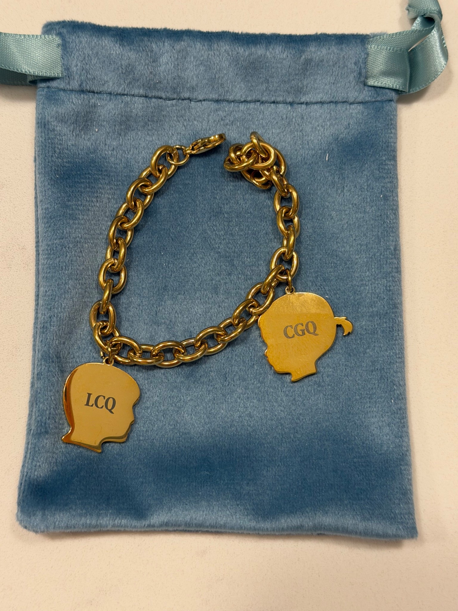 The perfect Mother’s Day gift from the monogram corner 💕this bracelet features boy and girls silhouette charms and you can add children’s initials to each charm ￼

#LTKSeasonal #LTKmomlife