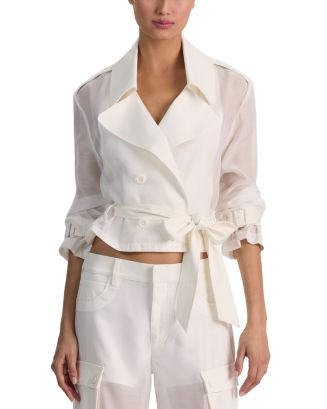 Alice and Olivia Keith Sheer Mixed Media Jacket | Bloomingdale's Women | Bloomingdale's (US)