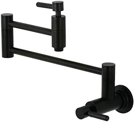 Kingston Brass KS8100DL Concord Wall Mount Pot Filler Kitchen Faucet, Matte Black | Amazon (US)