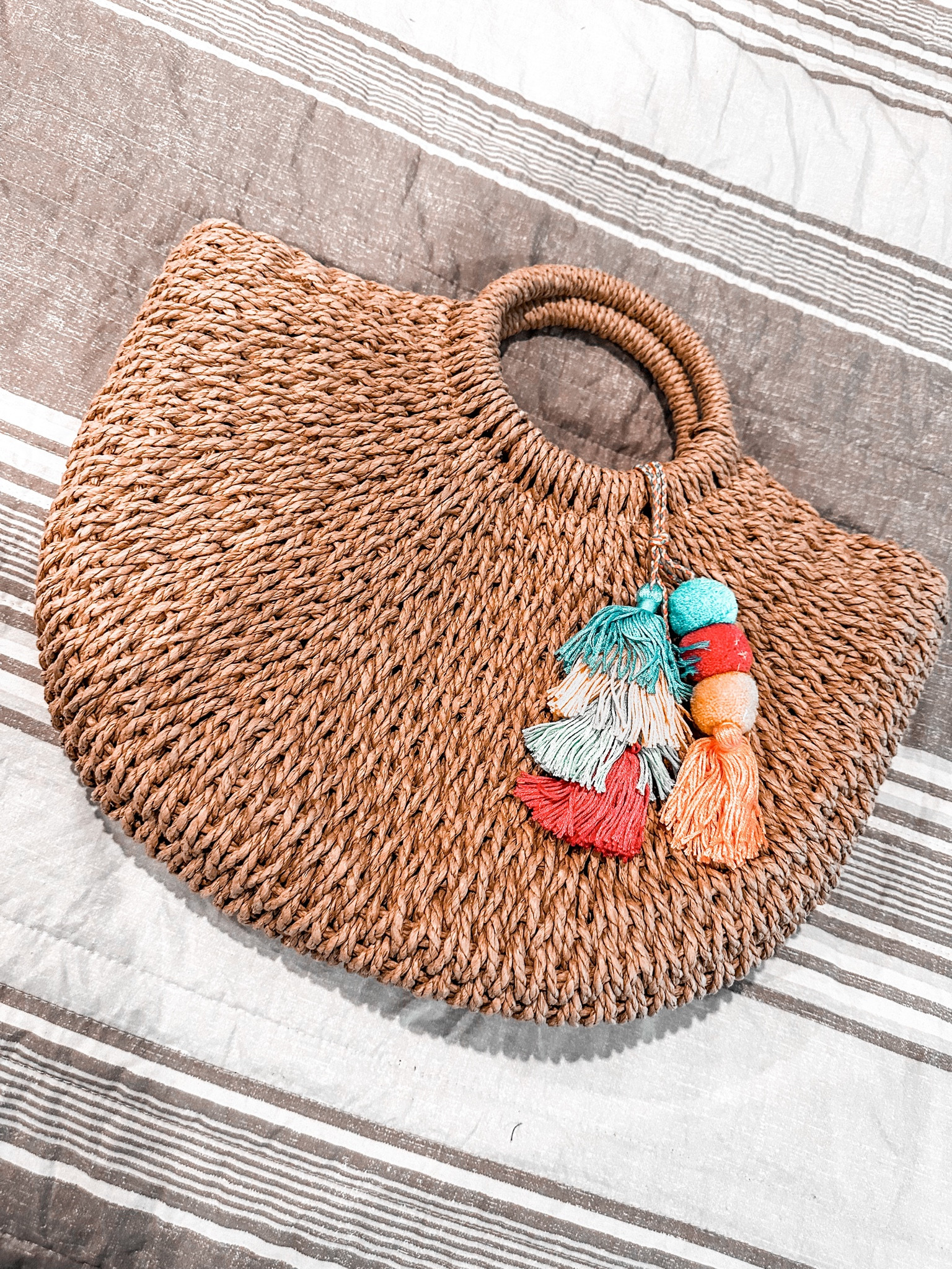Straw bag for summer!! 

#LTKSeasonal #LTKitbag
