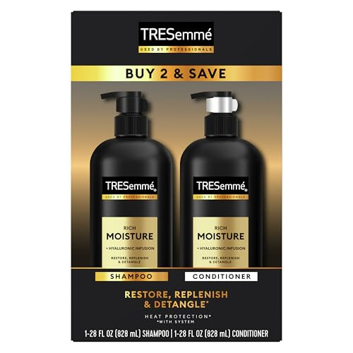 TRESemmé Rich Moisture Shampoo and Conditioner 2 Count Rich Moisture for Dry Hair Formulated With Vitamin E and Biotin 28 oz | Amazon (US)