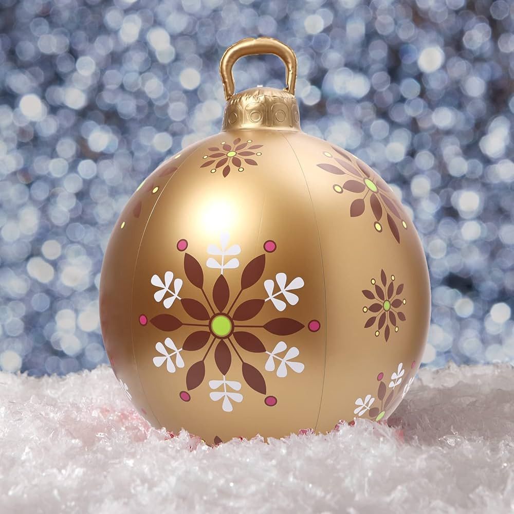 Christmas Outdoor Inflatable Decorated Ball,Christmas Pattern Holiday inflatables Balls Ornaments... | Amazon (US)