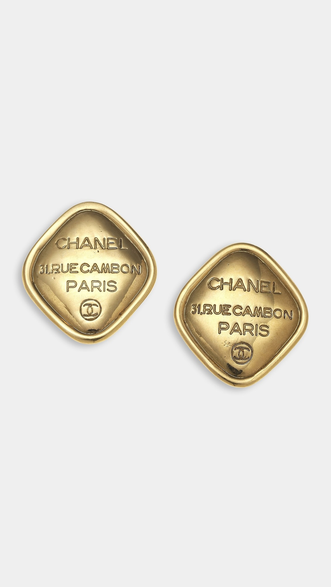 Chanel Gold Rue Cambon Earrings | Shopbop