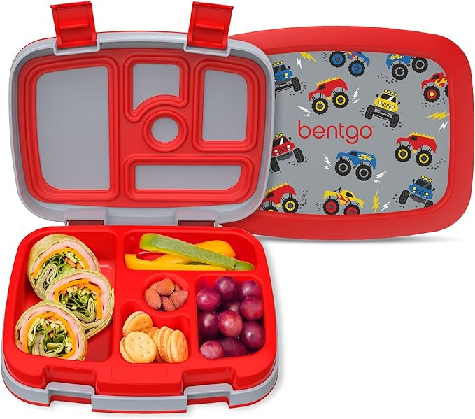 Bentgo Kids Prints Leak-Proof, 5-Compartment Bento-Style Kids Lunch Box - Ideal Portion Sizes for... | Amazon (US)