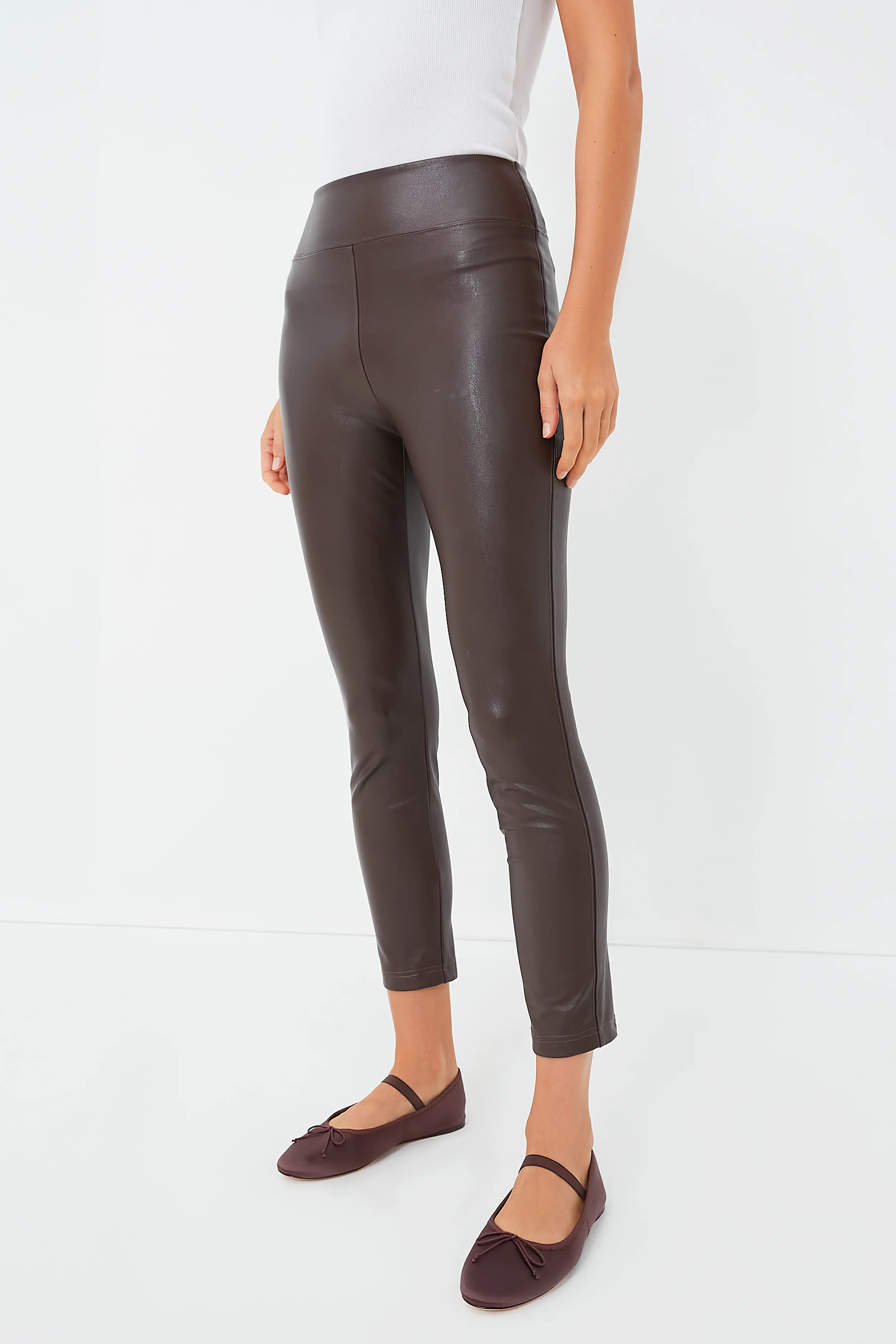 Brown Leather Leggings | Tuckernuck (US)