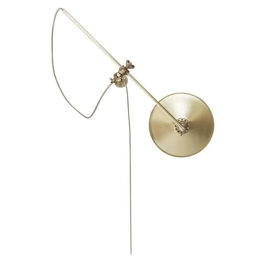 Workstead Plug-In Wall Lamp in Brass with Adjustable Spun Brass Shade | 1stDibs