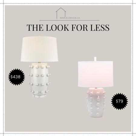 The Look for Less | ceramic dot lamp | affordable lighting | table lamp | white table lamp | TJ Maxx | lamp dupe 

#LTKunder100 #LTKsalealert #LTKhome