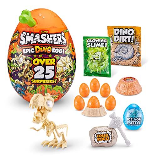 Smashers Epic Dino Egg Collectibles T-Rex Series 3 Dino by ZURU - with Over 25 Surprises, Slime, Fos | Amazon (US)