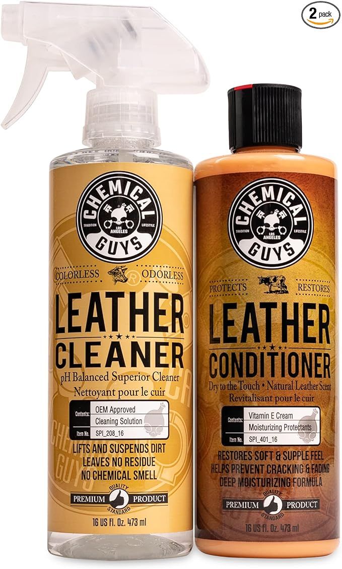 Chemical Guys SPI_109_16 Leather Cleaner and Leather Conditioner Kit for Use on Leather Apparel, ... | Amazon (US)