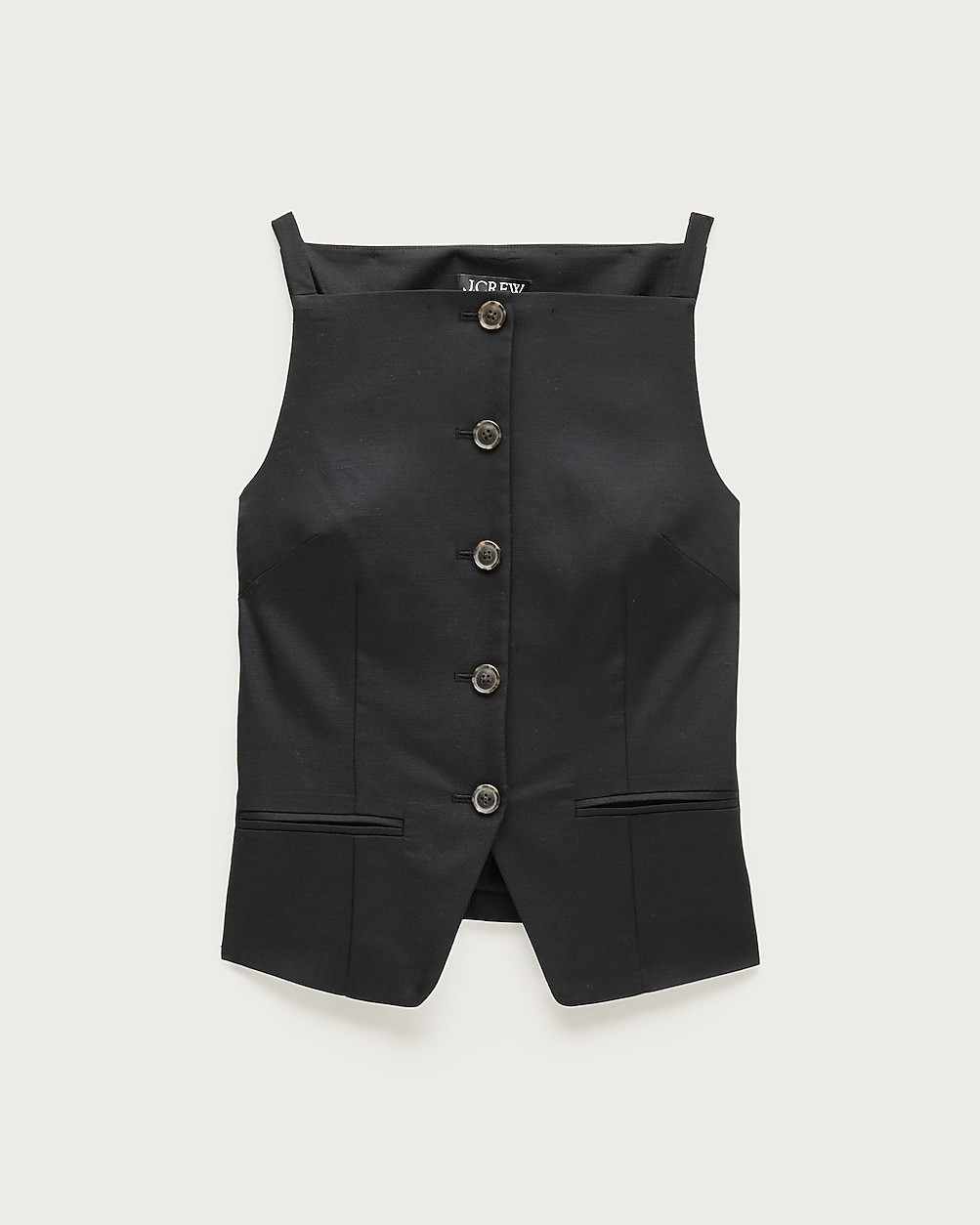 Button-up cutaway tank top in Gramercy linen blend | J. Crew US