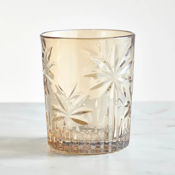 Luxe Palm Amber Tumbler Glass | Dunelm (migrated)