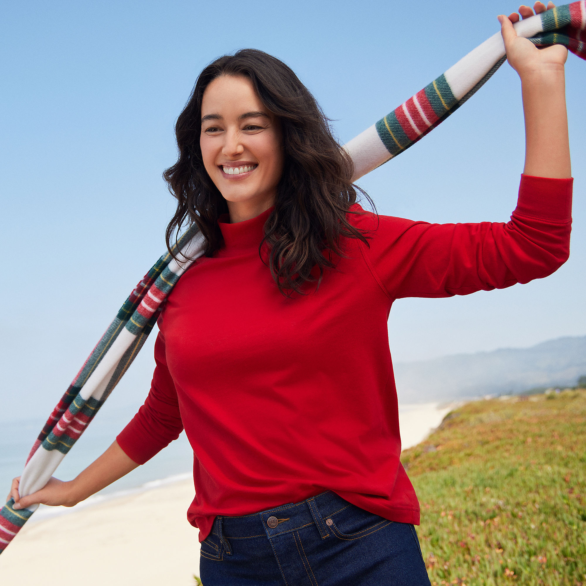 Women's Long Sleeve Super T Mock | Lands' End (US)