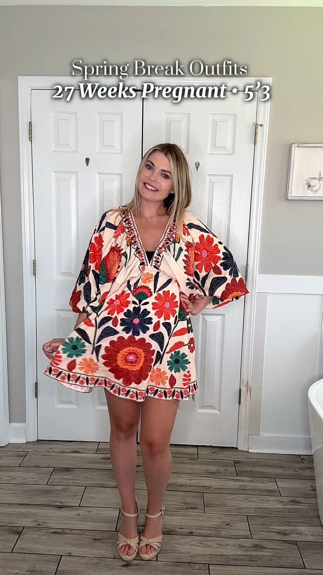 Spring break outfit inspo 
Amazon picks 
27 weeks pregnant / non maternity styles 
Resort, comfortable, bump friendly, mini dress, floral, gingham cherry 

#LTKSaleAlert #LTKBump #LTKPetite