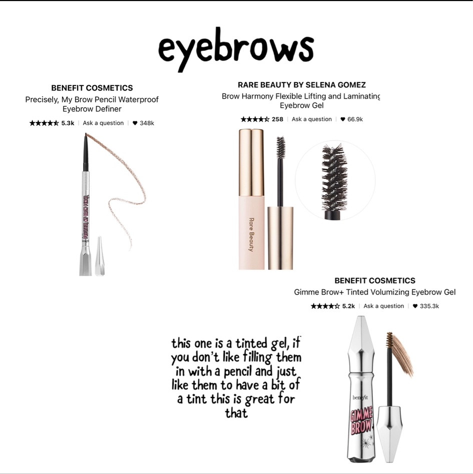 all things eyebrow pens, pencils, and gel! 

#LTKU #LTKStyleTip #LTKBeauty