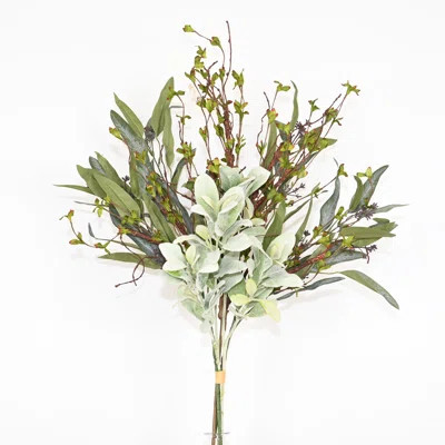 36" Artificial Farmhouse Sprays Floral Arrangement For Vase Filler, Branch Greenery Lambs Ear Long Stem Faux Flower For Dining Table Centerpieces, Hom | Wayfair North America