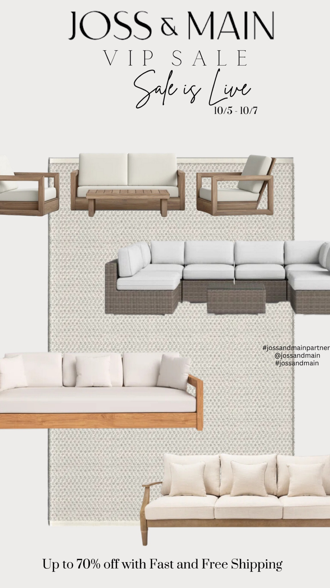 Joss & Main’s best prices of the year are here! Here are some of my favorite picks from the VIP Sale.  

Shop the sale from 10/5 - 10/7 and score some major deals on items like furniture, lighting, bedding, rugs, and more!   Don’t miss out on deals  up to 70% off with fast and free shipping.


@jossandmain #jossandmain #jossandmainpartner #homedecorfinds #salealert #homedecor #modernfarmhousedecor #furniturefinds #vanity #interiordesign

#LTKFallSale 

#LTKHome #LTKSaleAlert