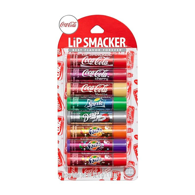 Lip Smacker Coca-Cola Flavored Balm, 8 Count, Flavors Coke, Cherry Vanilla Sprite, Root Beer, Ora... | Amazon (US)