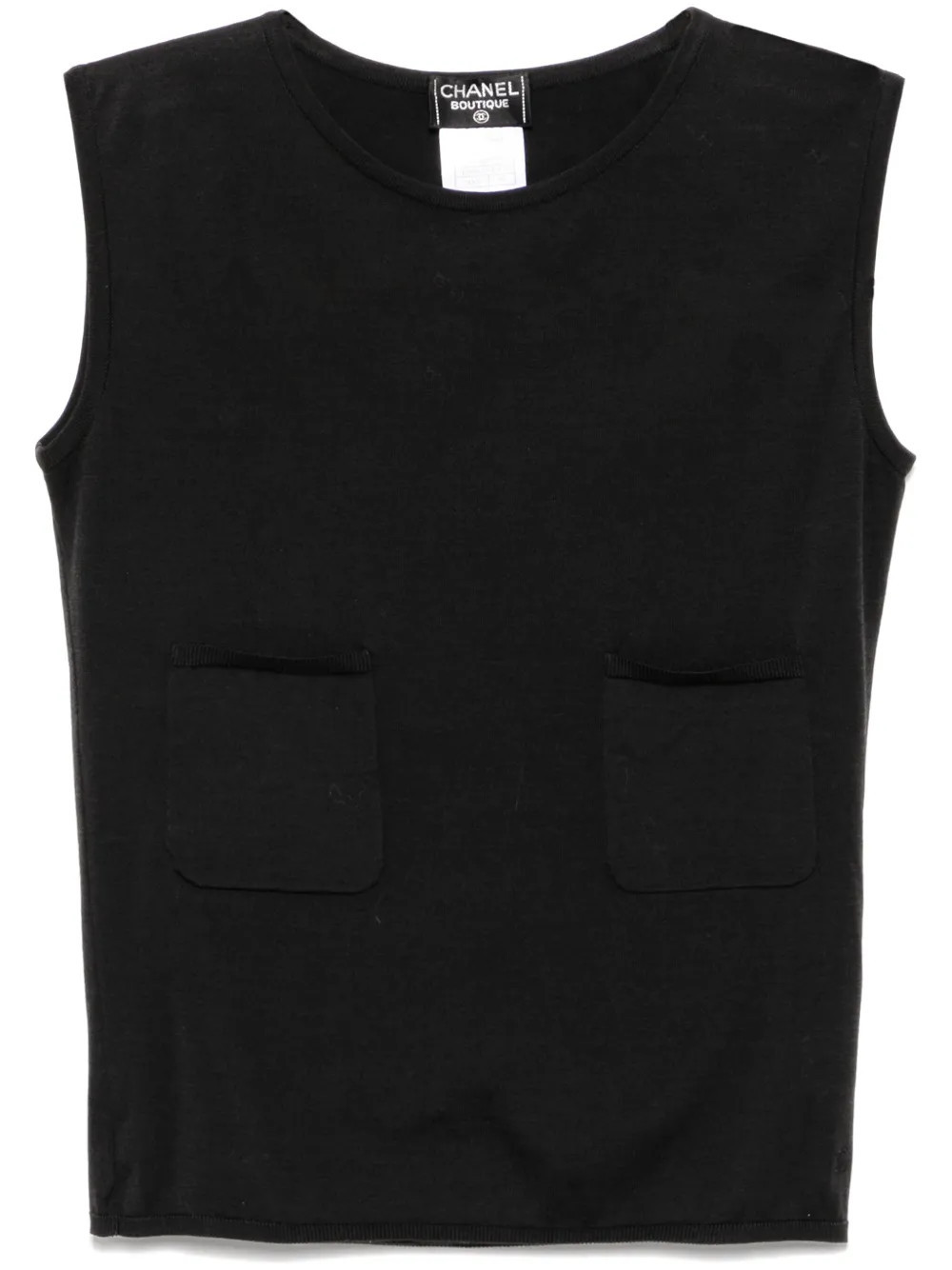 CHANEL Pre-Owned 1998 Sleeveless Top - Black | Farfetch Global