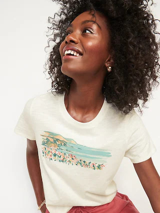 EveryWear Graphic Slub-Knit Tee for Women | Old Navy (US)