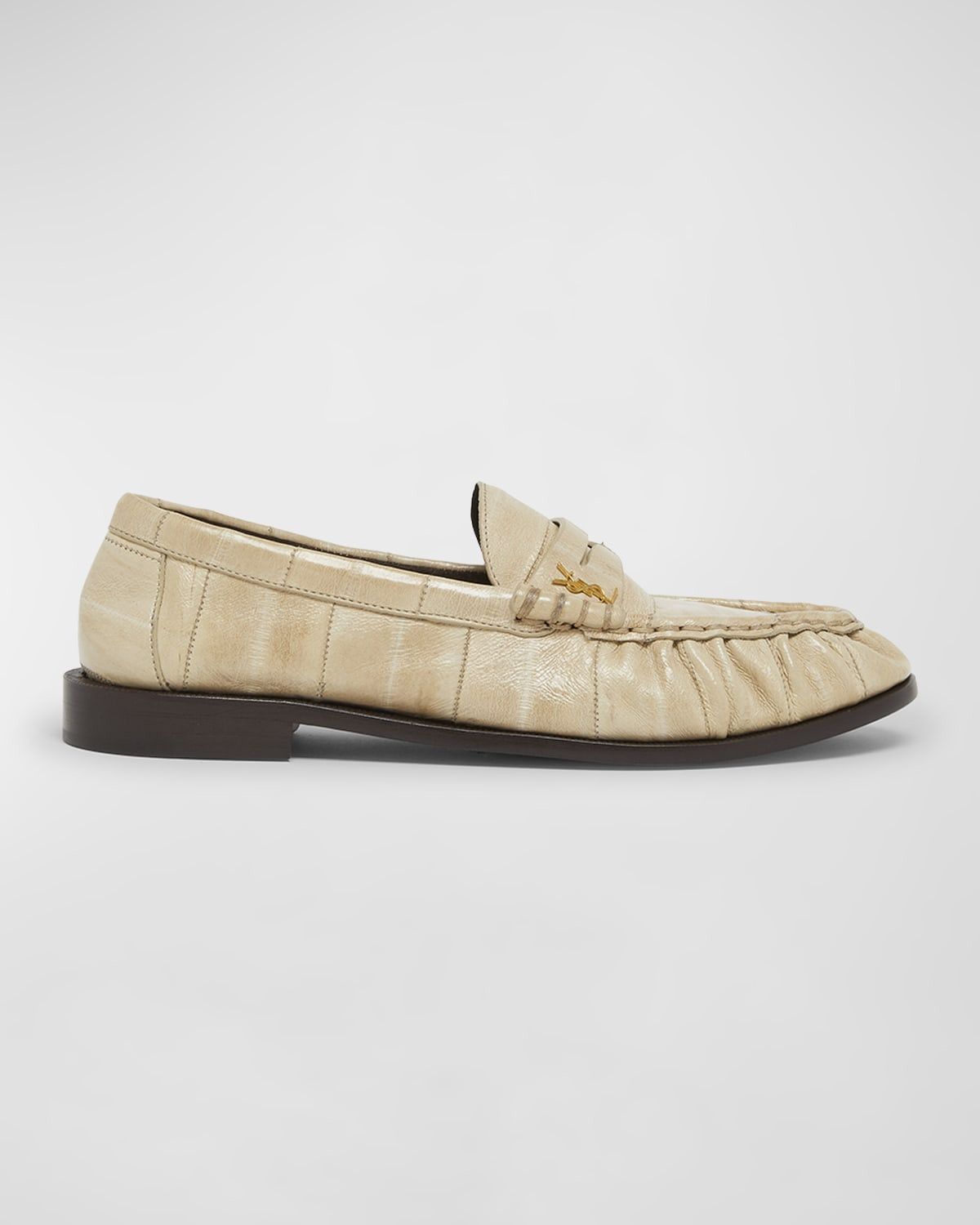 Le Leather YSL Penny Loafers | Neiman Marcus