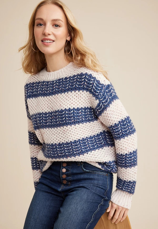Chunky Striped Sweater | Maurices