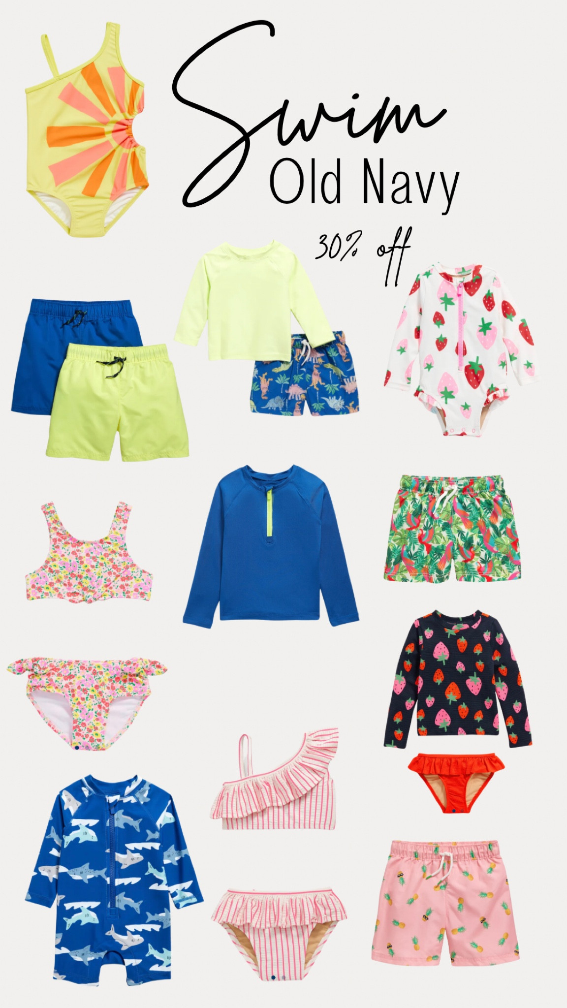 30% off swim at old navy! ☀️

Old navy swim, swim for kids, baby girl swimsuits, baby boy swimsuits, toddler swimsuits, old navy baby clothess

#LTKkids #LTKSpringSale #LTKbaby
