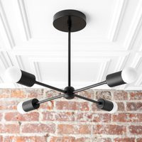 Black Chandelier - Ceiling Light Sputnik Modern Chandeliers Mid Century Fixture Mount Model No. 8136 | Etsy (US)