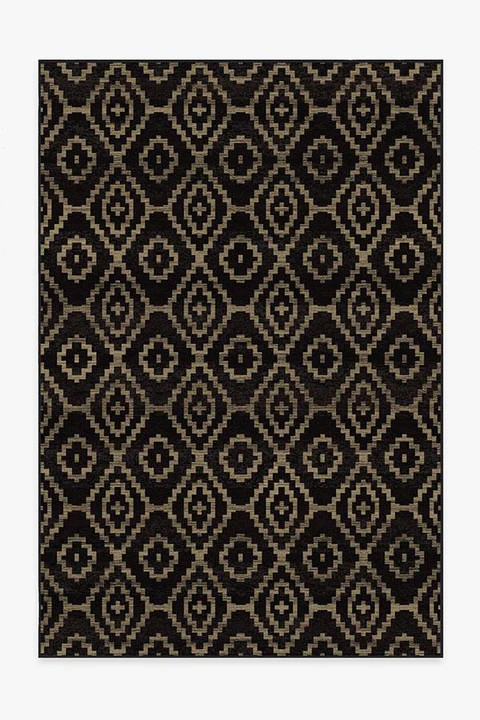 Diamond Trellis Black Rug | Ruggable