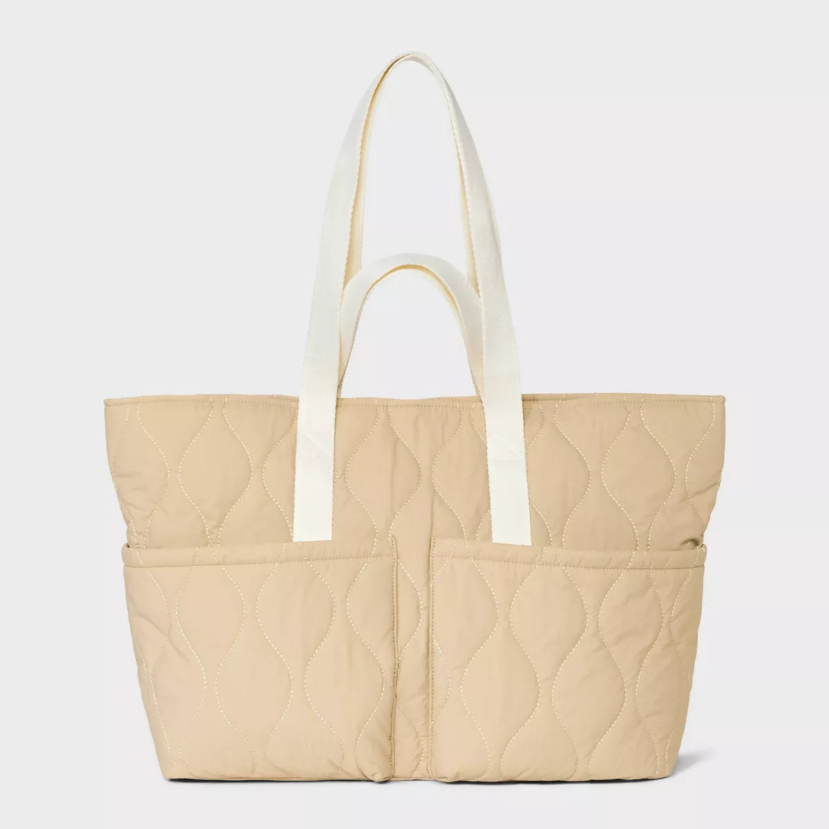 Quilted Tote Handbag - Universal Thread™ Tan | Target