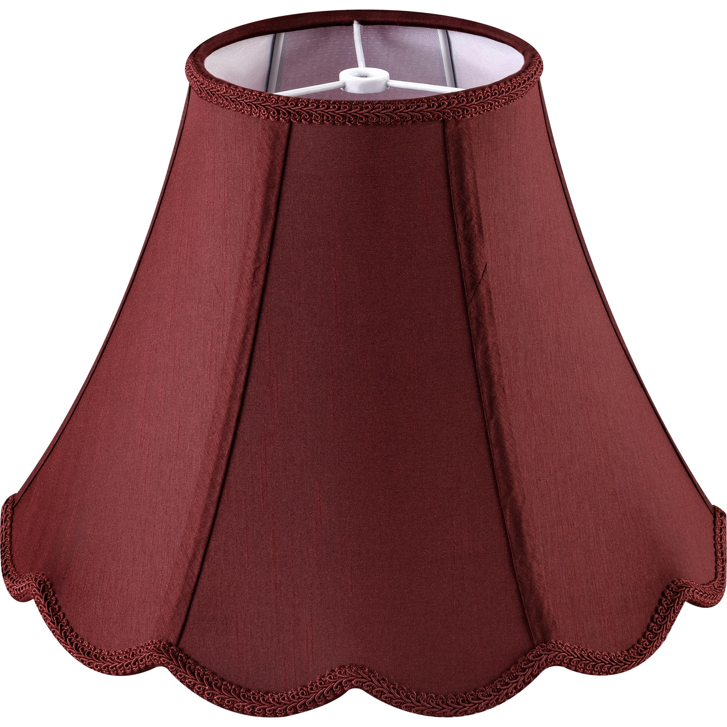 GOSO Set of 1 Elegant Leaf Scalloped Lamp Shade Burgundy, 6×13×9.8 Inch Spider Bell Lamp Shade ... | Amazon (US)