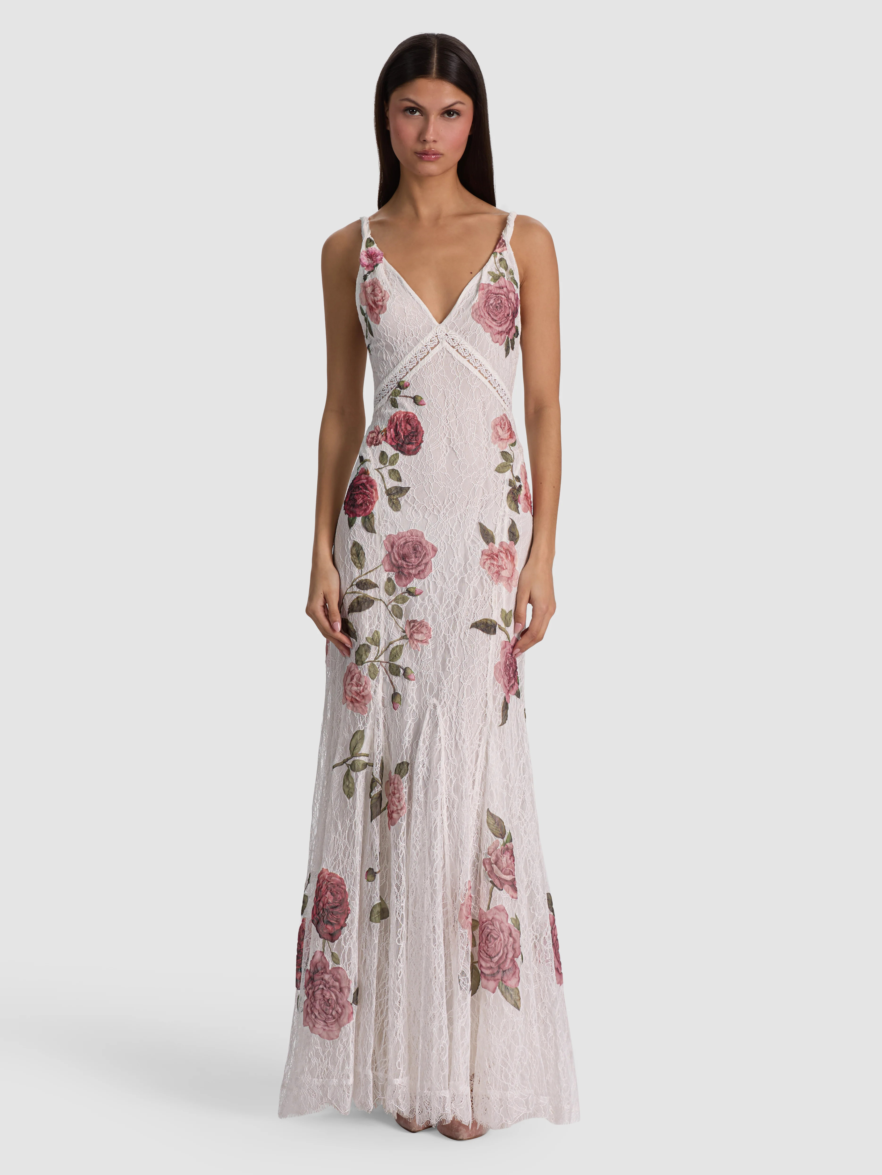 alice + olivia NISA LACE MAXI GOWN | Alice + Olivia
