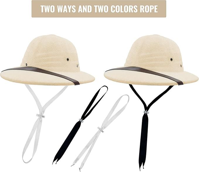100% Straw Helmet Pith Sun Hat Summer Men Vietnam War Army Hat Dad Boater Bucket Hats Safari Jung... | Amazon (US)