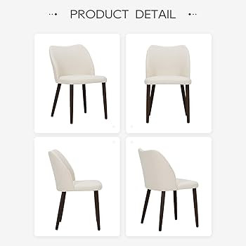 COLAMY Upholstered Dining Chairs Set of 4, Modern Fabric Dining Room Kitchen Side Chair with Padd... | Amazon (US)