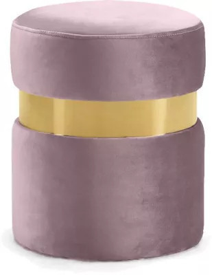 Meridian Furniture Hailey Ottoman/Stool, Pink | Belk