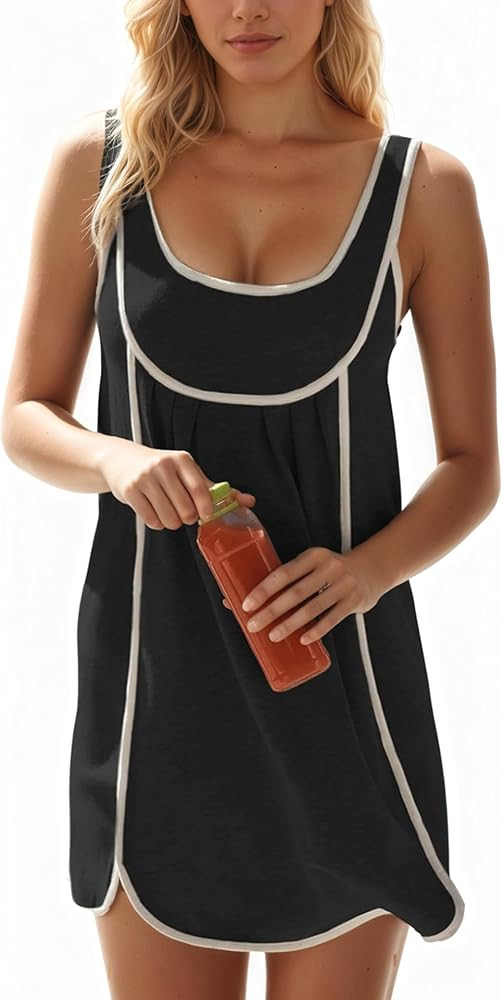 Womens Summer Athletic Dress 2026 Sleeveless Mini Dress Practice Oversized Workout Tennis Dresses... | Amazon (US)