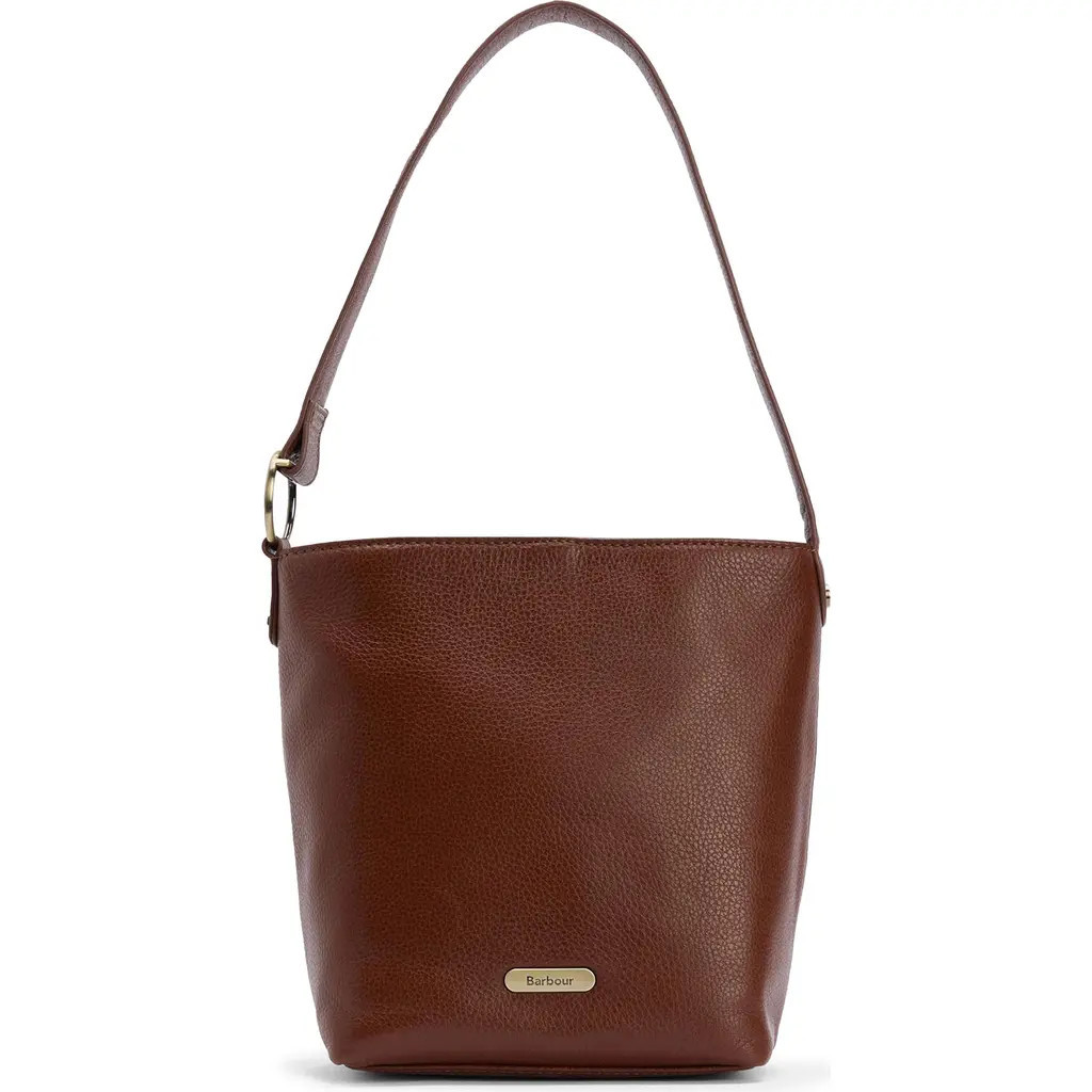Barbour Cedar Leather Bucket Tote in Brown at Nordstrom | Nordstrom