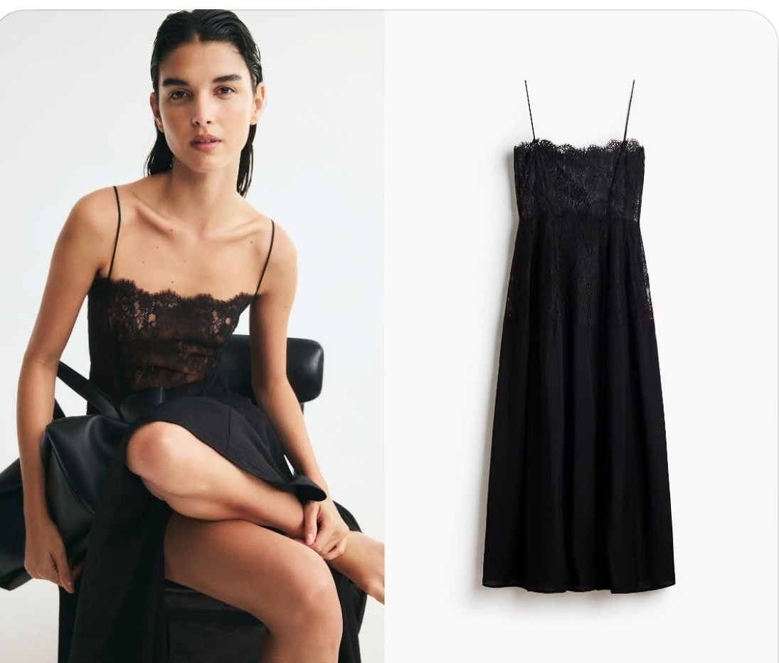 DUAL-FABRIC STRAPPY DRESS