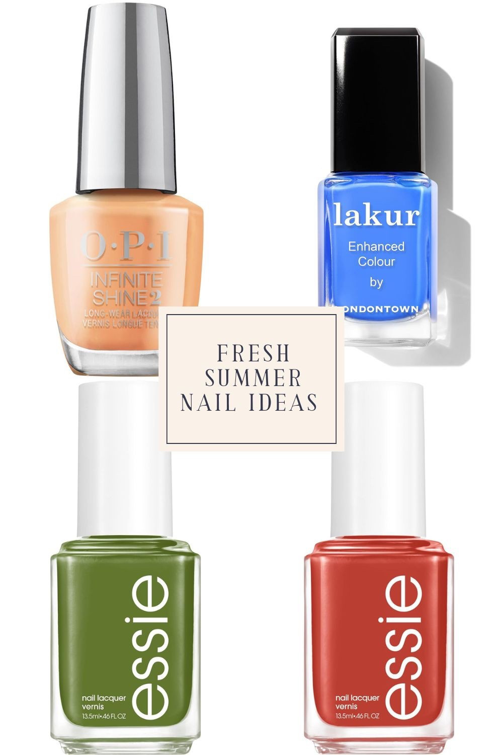 Looking for some fun summer nail ideas and inspiration? I’ve got you covered. With the changes in season, opting for fun nails is one of the easiest ways to embrace the sunshine in your daily life. Whether you prefer reds or blues, earthy tones or brights, there are plenty of ways to get cute summer nails with your next manicure! Here, I’m sharing some of my favorite summer nail ideas with nail polishes for sunny days. Featuring nail polish colors from OPI, Essie, and more, all available on Amazon.

#LTKSeasonal #LTKSummerEdit #LTKBeauty