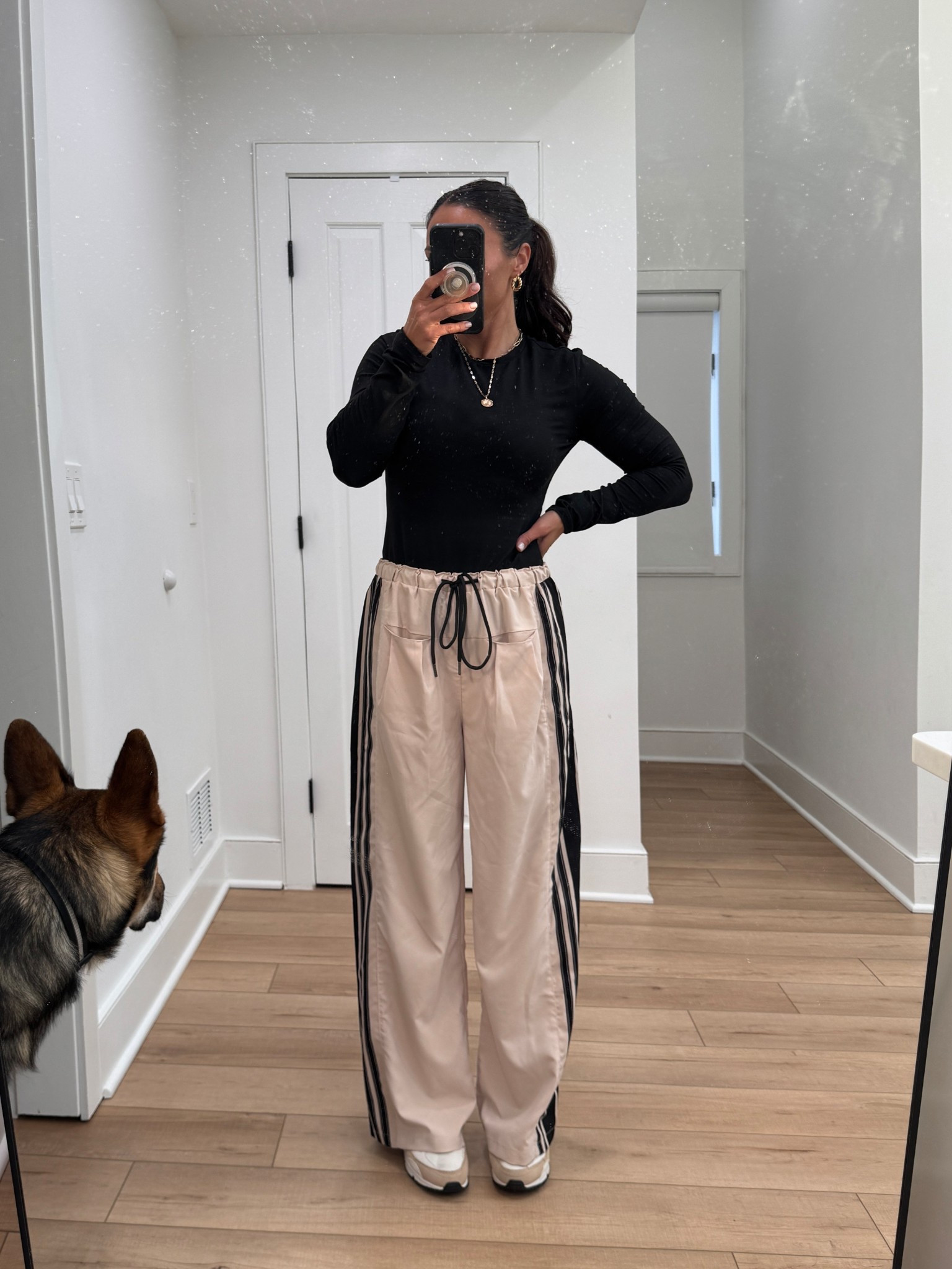 these track pants are so comfortable and a great alternative to leggings. i’m in my normal size small and they fit great. #trackpants 

#LTKFindsUnder50 #LTKStyleTip #LTKFallSale